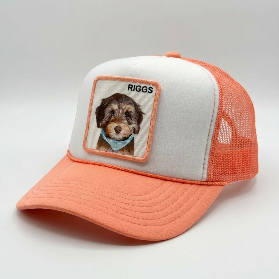 Foam Trucker - Coral/White