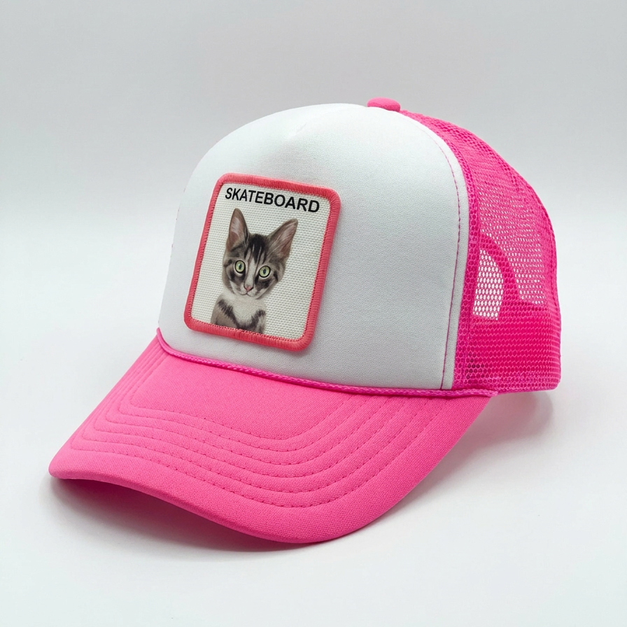 Foam Trucker - Neon Pink/White
