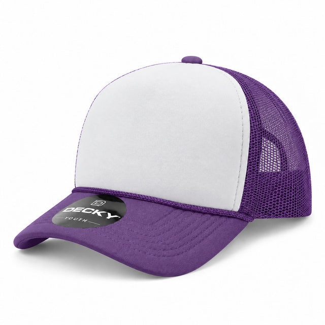 Youth Hat - Purple/White